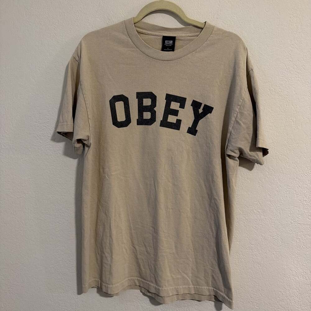 Obey Vintage Boxy Logo Shirt Size Large Shepard Fairey